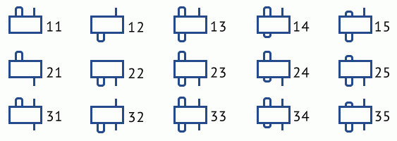 Схема 7.7. Варианты сборки редукторов РЦД-250, РЦД-350, РЦД-400